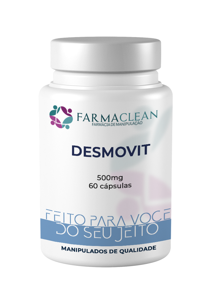 Desmovit 500mg - 60 cápsulas - Recupera as funções do fígado e age contra inflamações