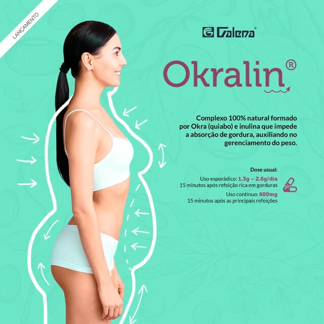 OKRALIN 600mg - Inibidor de absorção de gordura