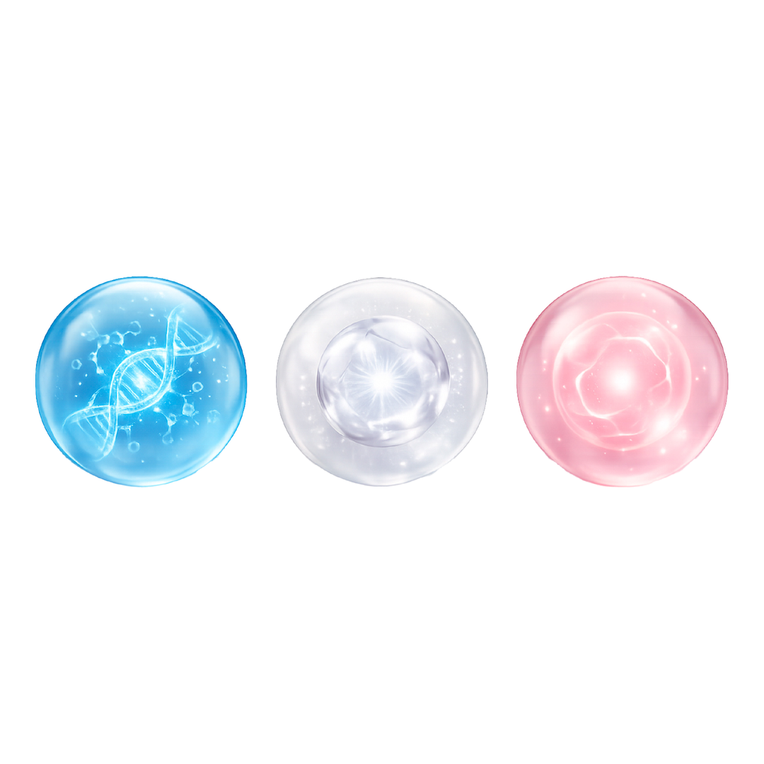 As 3 esferas Reallagen Collection juntas